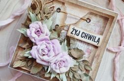 Kartka Vintage "Żyj chwilą” (48)