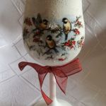 Lampion z ptaszkami - Ozdoba świąteczna