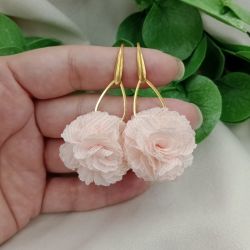 Małe morelowe łososiowe brzoskwinia kolczyki