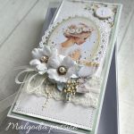 Kartka na Komunię ręcznie robiona - 