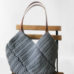 Duża torba ,szara torebka damska,siatka pleciona..  - 