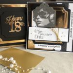 Kartka w pudełku z kopertą! 18 lat! Dziewczyna! - 
