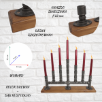 Świecznik Loftowy 7-punktowy F007_2-W1 Loft - Świecznik Loftowy F007_2-W1 Dekoracja Stołu i wnętrza Loft
