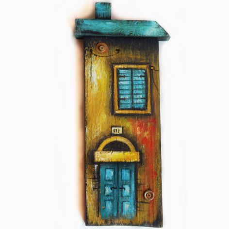 Casa loca I, domek obraz na starej desce