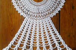 biała szatka do chrztu, szydełkowa