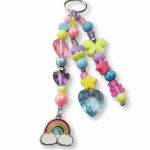 Kolorowy pastelowy breloczek z tęczą - 