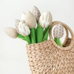 TULIPANY, beżowy bawełniany bukiet - beżowe tulipany