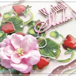 Truskawkowa kartka na Ślub