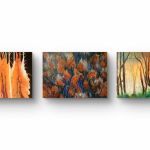 Kompozycja prac na płótnie,  Podlasie  - 