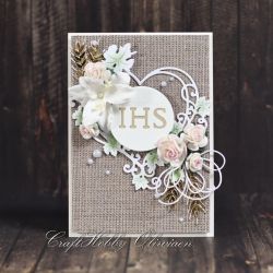 Kartka komunijna z sercem