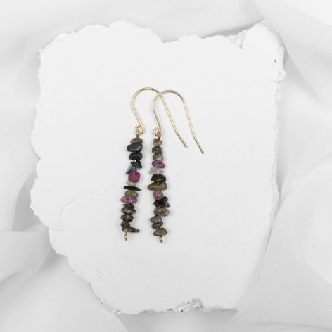 Kolczyki z turmalinami.