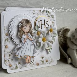 Kartka komunijna 3D w pudełku