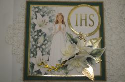 Kartka komunijna dla dziewczynki w pudełku 08