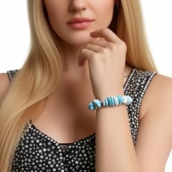 Luksusowa bransoletka Larimar Dominikana