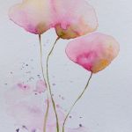 Kwiaty-akwarela formatu 32/24 cm  - 