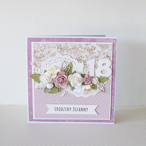 Romantyczna kartka z okazji 18.urodzin v.3