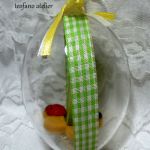 Jajko akrylowe 3D "Zielony ptaszek" - teofano atelier, jajko