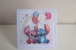 Kartka urodzinowa Stich i Angel