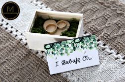 Małe pudełko na obrączki - Personalizowane