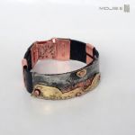 Górska polana - bransoleta z miedzi i mosiądzu