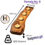 Świecznik drewniany dąb 50cm sęk Pamela No. 9 - 