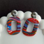 "Irma I" - kolczyki z gliny polimerowej.  - bardzo kolorowe