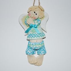 zgadnij moje imię - aniołek z masy solnej, prezent, dekoracja