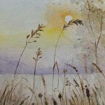 Jesienne trawy-akwarela A5 - 