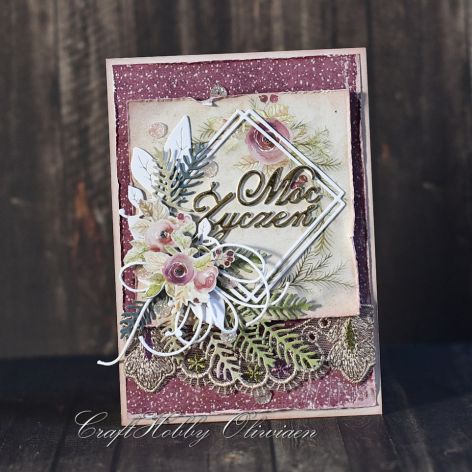 Moc życzeń - peonie w ramce