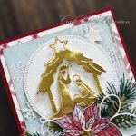 Wesołych Świąt - szopka z poinsettią - Szopka - detal I