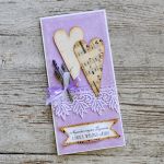 Lawendowa kartka ślubna 1 - 