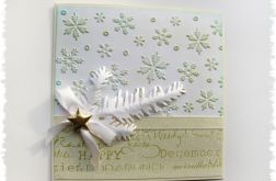 Kartka świąteczna ze śnieżynkami