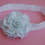 Opaska niemowlęca - "W bieli" - 