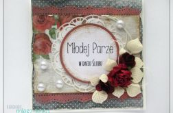 Kartka na Ślub z czerwonymi różami