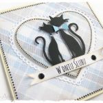 Kartka na ślub z kotkami - 