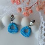 "Tina" - kolczyki z gliny polimerowej. - proste w formie, lekkie