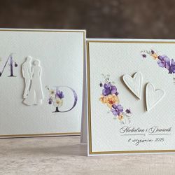 Kartka ślubna z pudełkiem i kopertą, WA 63E