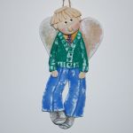 Jasiek na imprezie - aniołek z masy solnej, prezent, dekoracja - 