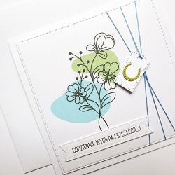 Minimalistyczna ręcznie robiona kartka na urodziny