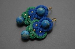 kolorowe kolczyki lub klipsy sutasz z jaspisami