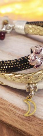 Bransoletka rzemykowa księżyc