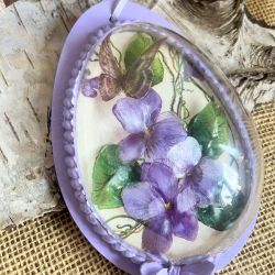 116- wielkanoc, jajko z fiołkami