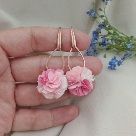Lekkie kolczyki pastelowe różowe jasne wesele