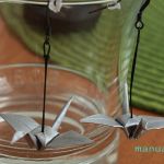 Żurawie - kolczyki origami  - 