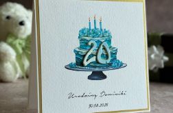 Kartka urodzinowa z kopertą prezentową BH31a