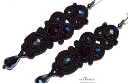 kolczyki sutasz długie czarne z kryształami