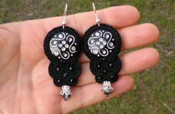 Czarne Kolczyki soutache