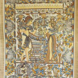 Papirus, Historia Małżeństwa, Obraz 65x90 cm, Oryginalny 100%, Egipt, papier papirusowy 21