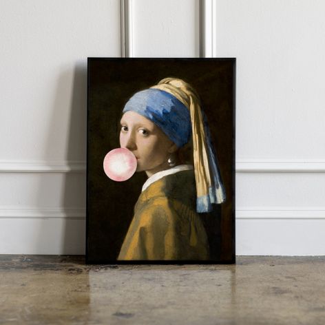 Obraz płótno portret z balonem 70x100 cm