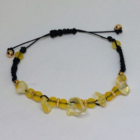 Bransoletka ręcznie robiona cytryn 
